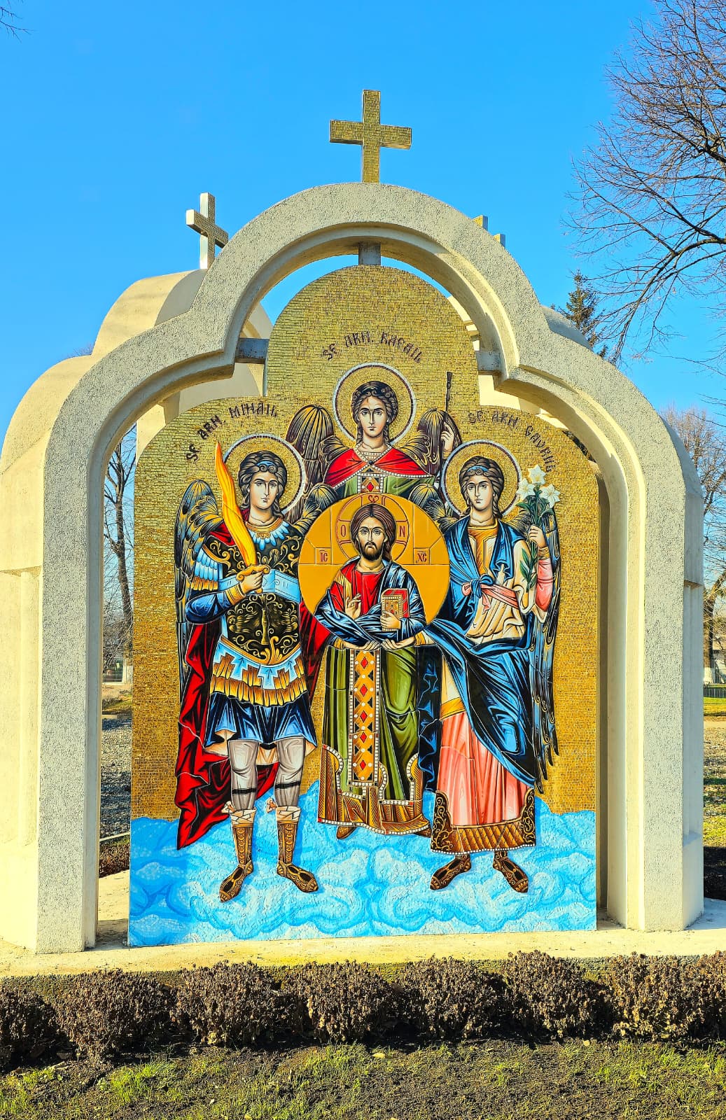 Holy Archangels & Christ — Wayside Shrine